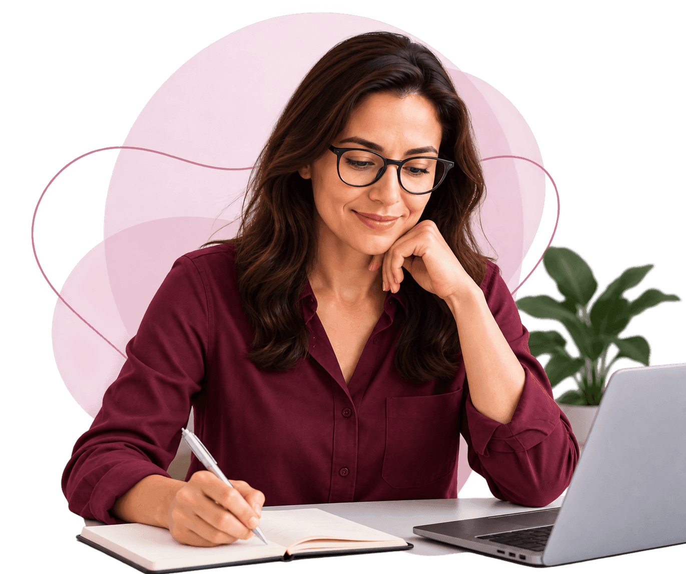 Profissional de psicologia atendendo online